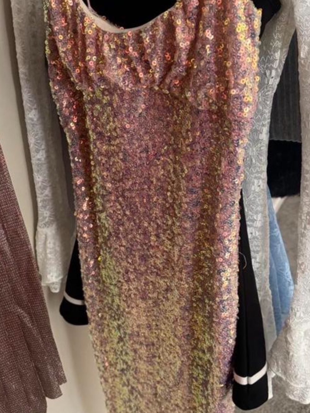 Windsor Iridescent Pink Sequin Bodycon Dress